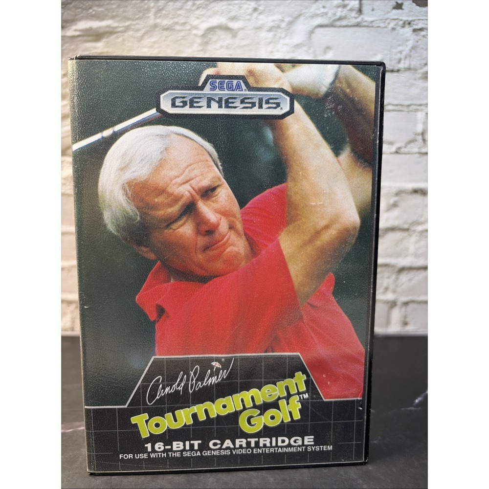 Arnold Palmer Tournament Golf Sega Genesis 1989 Game & Box 010086012033 Clean